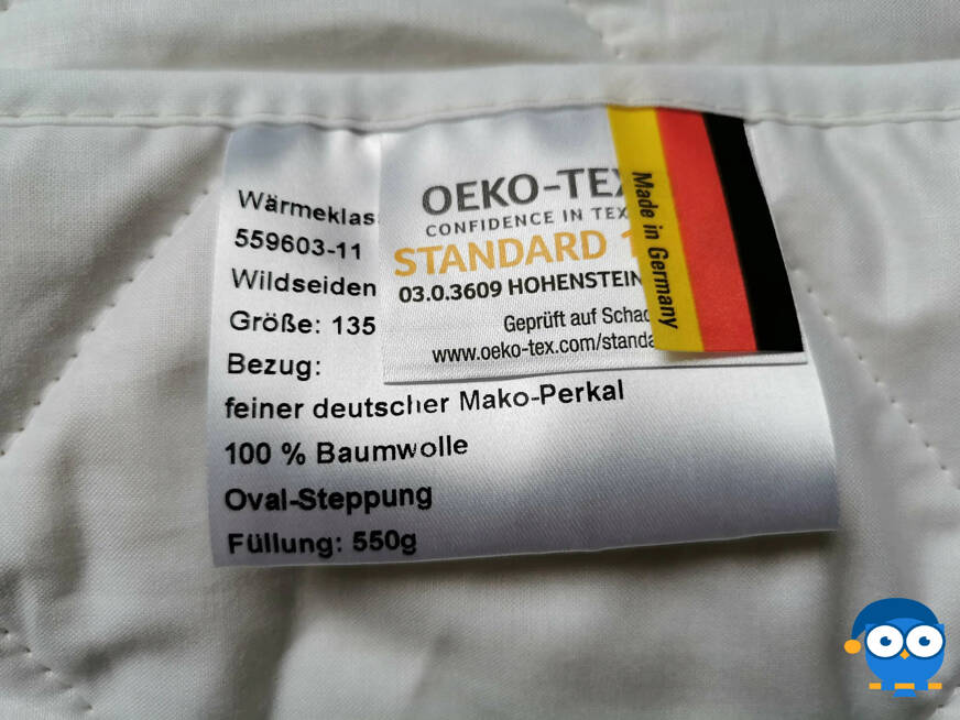 Die Wärmeklasse der Böhmerwald Sommerdecke ist sommerleicht - Bettdecke Test
